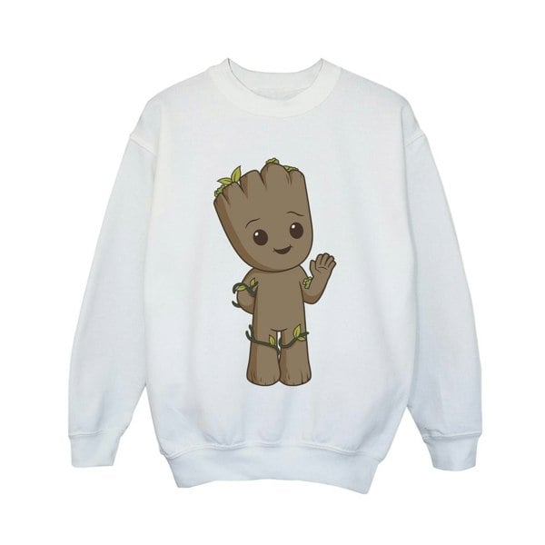 Marvel Boys I Am Groot Cute Groot Sweatshirt - White