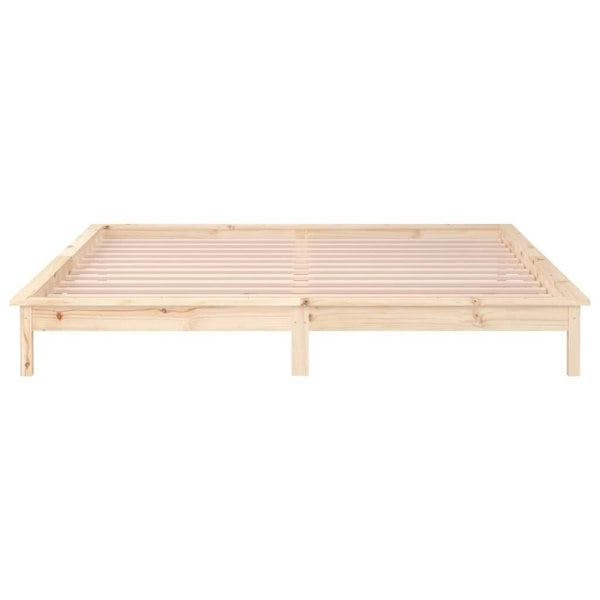 Berkfield LED Bed Frame 140x200 cm Solid Wood