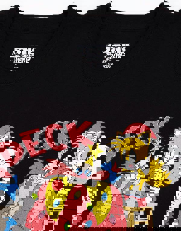 Sonic the Hedgehog Mens Black Character Short Sleeved T-Shirt