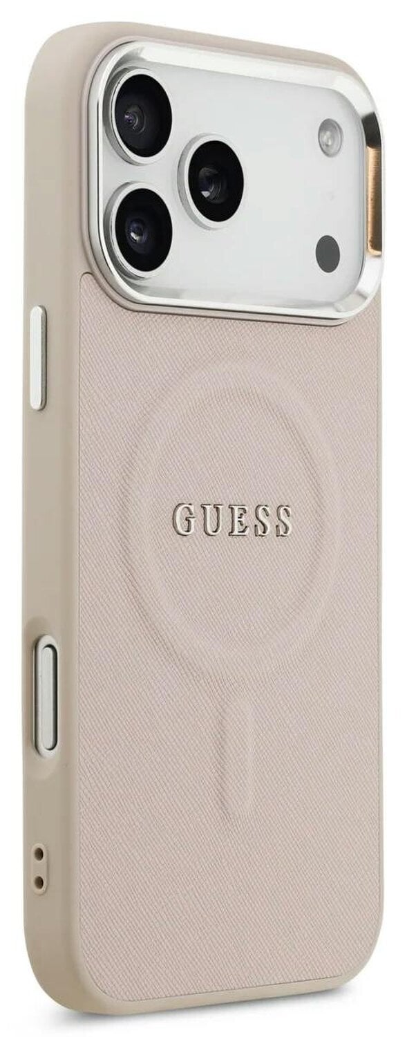 Guess Saffiano Case with MagSafe for iPhone 17 Pro Max 6.9" Pink - GUHMP17LPSAREGSP