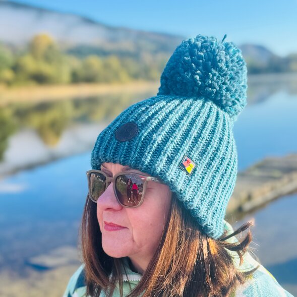 Big Bobble Hats Teal Sparkle