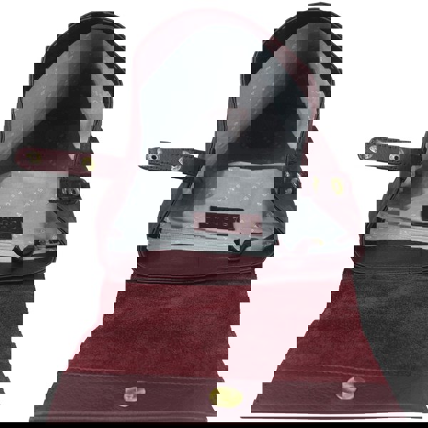 Assots London 'JERMYN' Classic Burgundy Full Grain Leather Flap-over Backpack