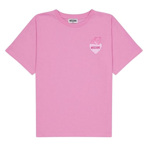 Moschino Childrens/Kids Heart Regular T-Shirt - Pink - 