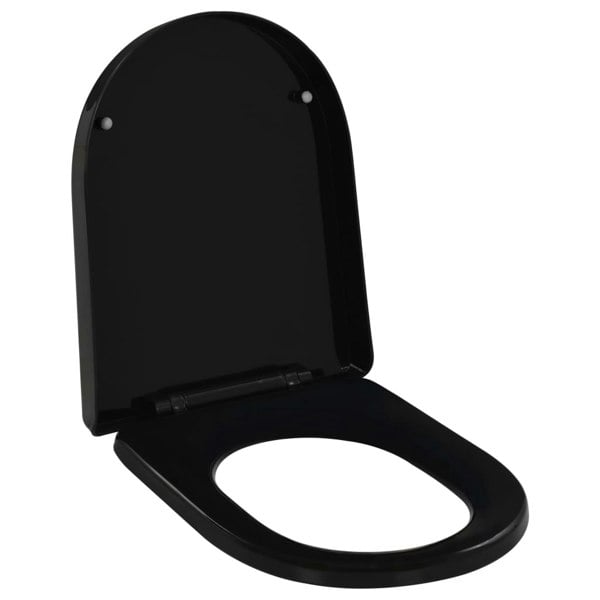 Berkfield Soft-close Toilet Seat with Quick-release Design Black