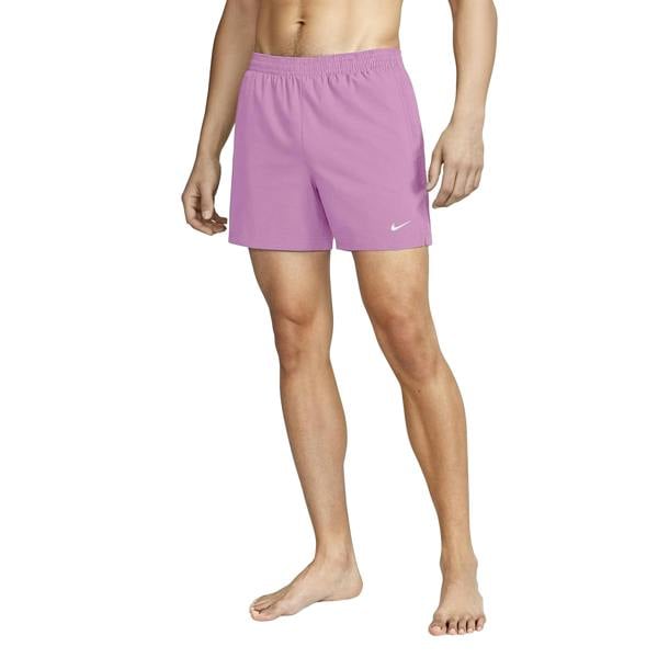 Nike Mens Embroidered Logo Regular Swim Shorts - Magenta - 