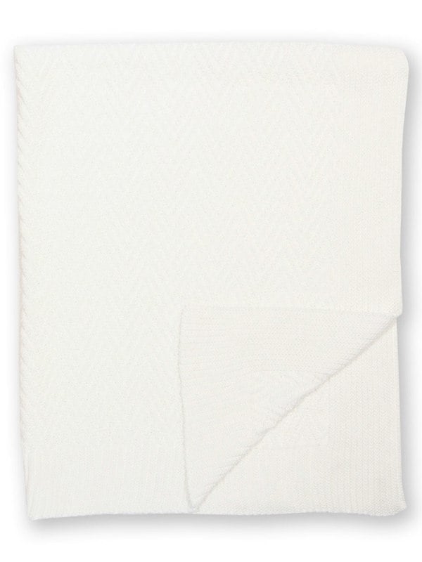 Kite Baby Organic Heirloom Knit Blanket Off White