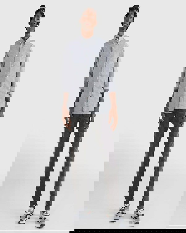 Tommy Hilfiger Core 1985 Flex Mens Long Sleeve Oxford Shirt - Desert Sky