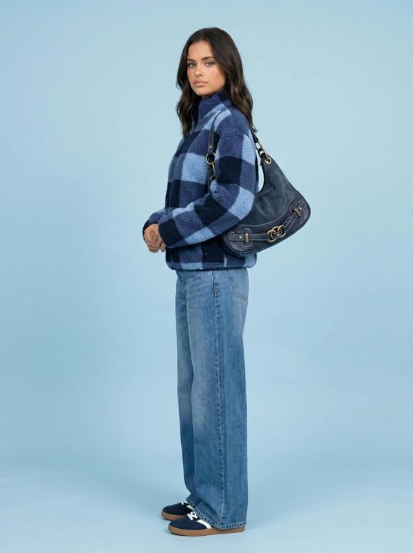 Urban Bliss Check Fleece Jacket