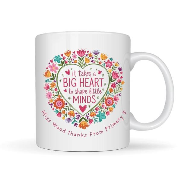 Aye Do Gifts It Takes A Big Heart to Shape Little Minds Mug Gift | Teacher School Gift