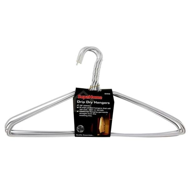 SupaHome Drip Dry Coat Hangers (Pack Of 8) - White - 