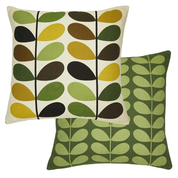 Orla Kiely Multi Stem Fern-Ochre Filled Cushion 50x50cm