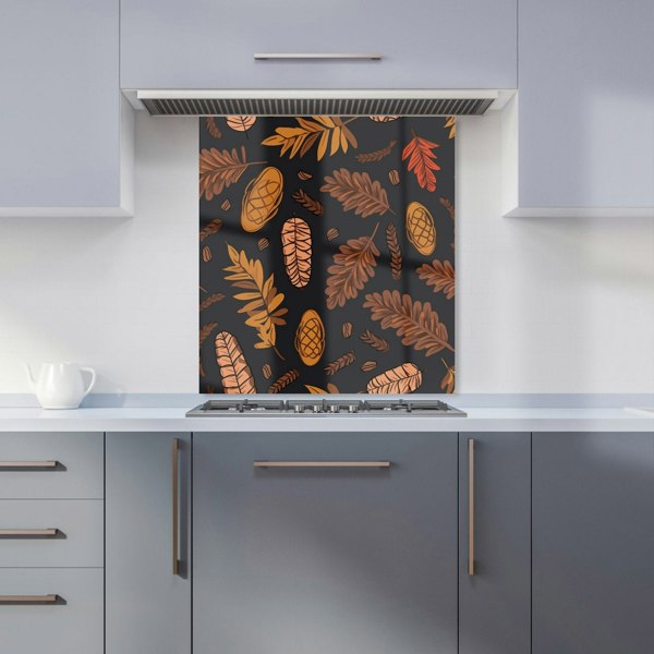 Warren Reed - Designer Autumn Leaves And Pinecones Kitchen Splashback