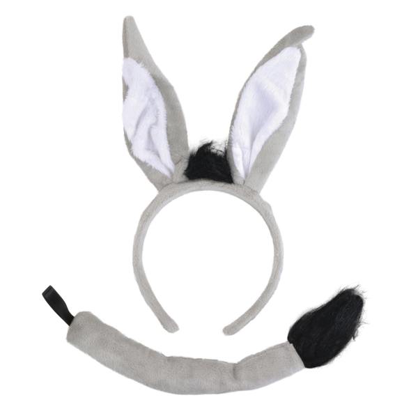 Bristol Novelty Unisex Adults Donkey Set - Grey/Black - 