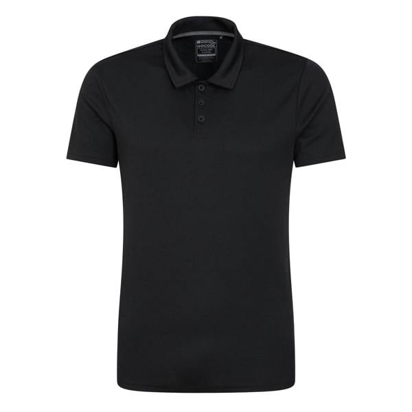 Mountain Warehouse Mens Endurance IsoCool Polo Shirt - Black - 