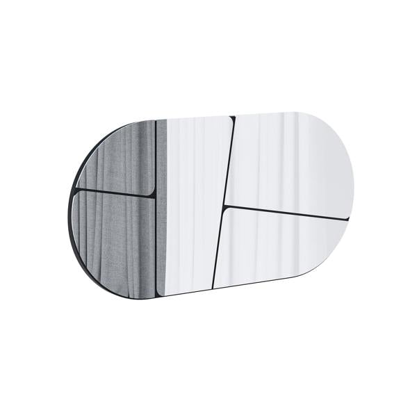 Decortie Otis Modern Unframed Mirror Wall-mounted Bathroom (H) 40cm (W)80cm