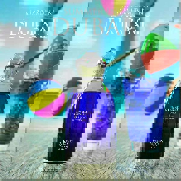 Anfar 1950 Summer in Dubai Extrait 100ML bottle beach scene