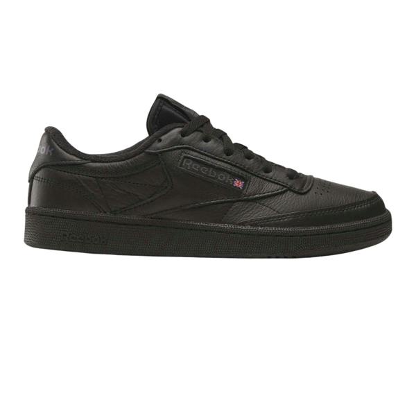 Reebok Unisex Adult Club C 85 Lace Up Flat Shoes - Black/Charcoal Black - 