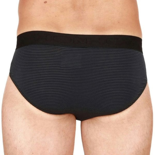 Hom Simon Stripe Modal Stretch Mini HO1 Brief, Black