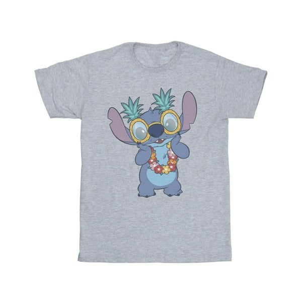 Disney Mens Lilo And Stitch Tropical Fun T-Shirt - Sports Grey