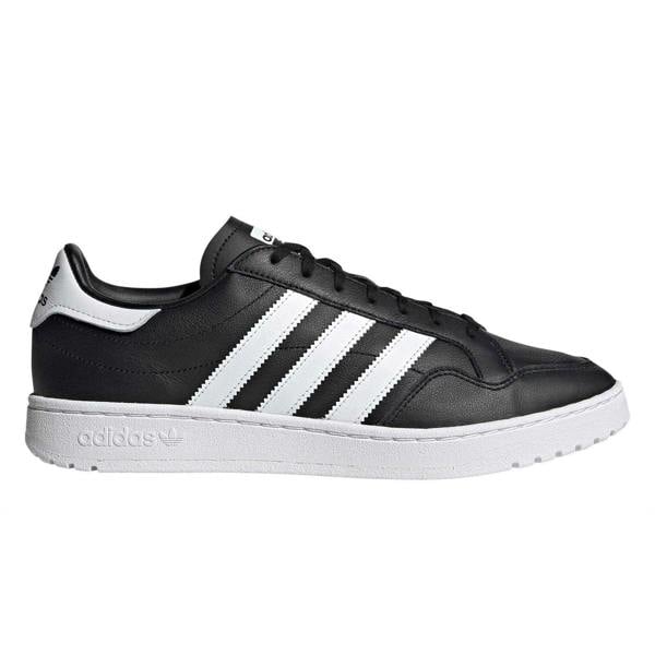Adidas Mens Team Leather Flat Court Trainers - Core Black - 