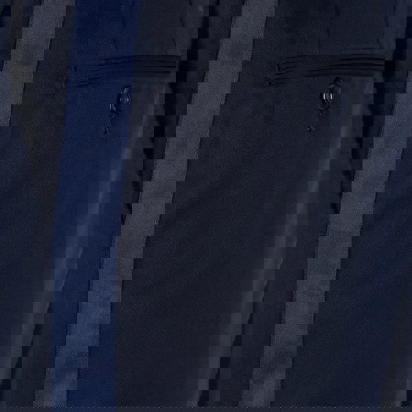 David WeJ Plain Dress Trousers with Side Adjusters - Navy