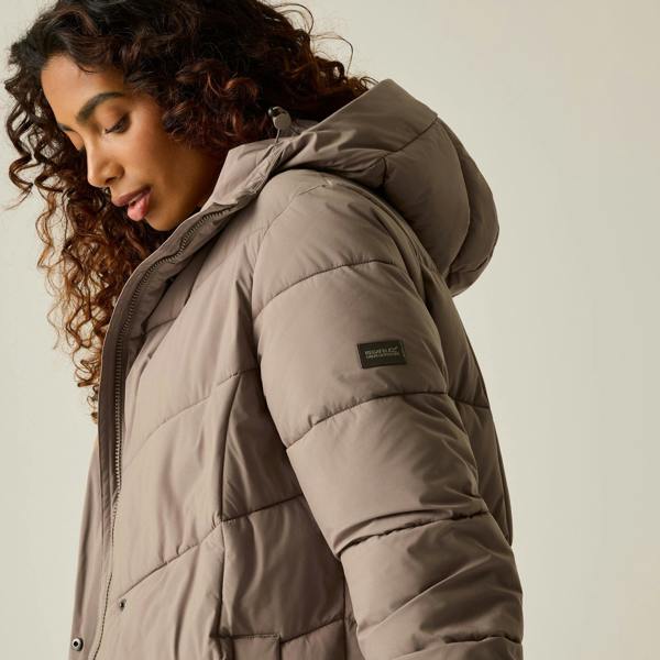 Regatta Womens/Ladies Eloria Long Length Padded Jacket - Mocha