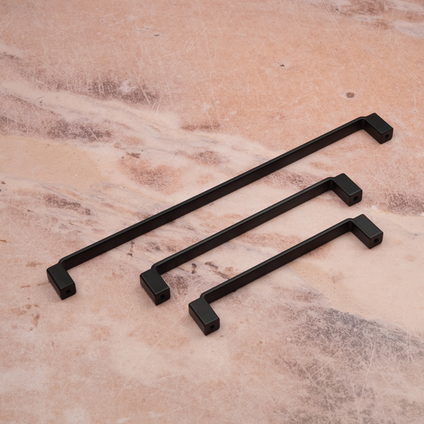 Handle & Home Matt Black Square D Handles