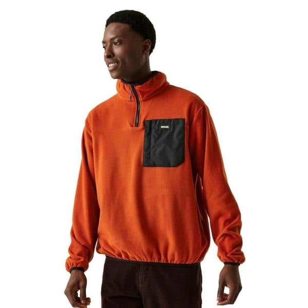 Regatta Mens Frankie Half Zip Fleece Top - Red Ochre - 