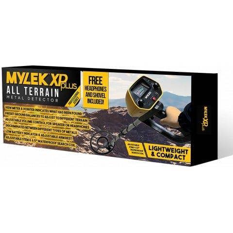 MYLEK Metal Detector Waterproof Complete with Bag, Headphones, Shovel & Pick/Compass Tool Kit