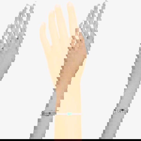 Swarovski Matrix Green Mixed Cuts Tennis Rhodium Plated Bracelet 5666422 (M)