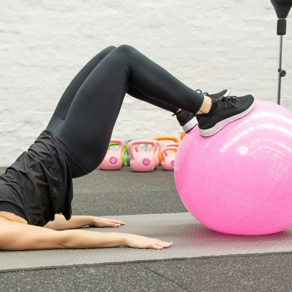 Phoenix Fitness Anti-Burst Fitness Ball with Pump - Pink