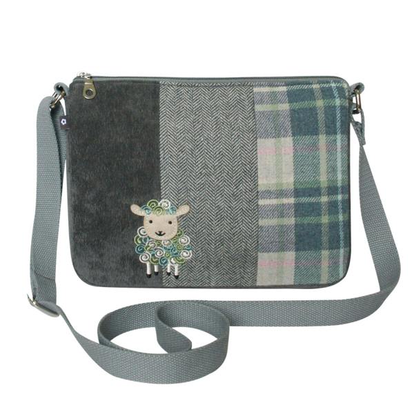Earth Squared Country Sheep Tartan Tweed Messenger Bag