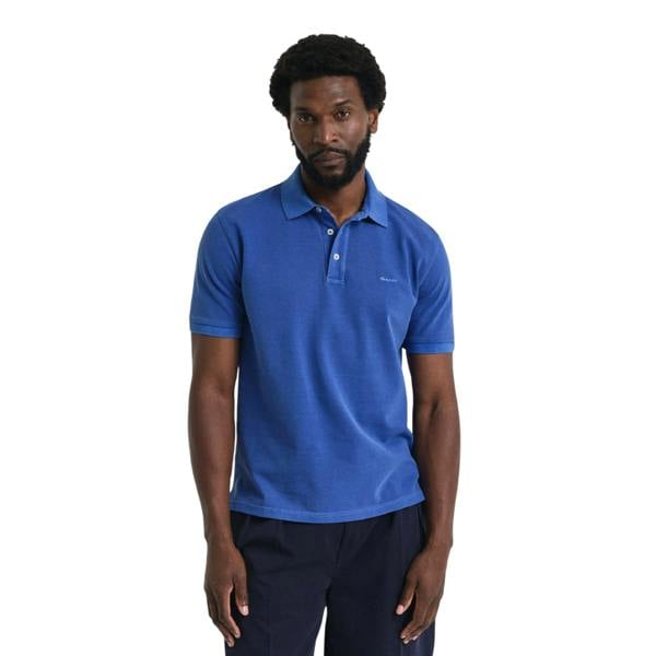 Gant Mens Pique Sun Faded Polo Shirt - Blue - 