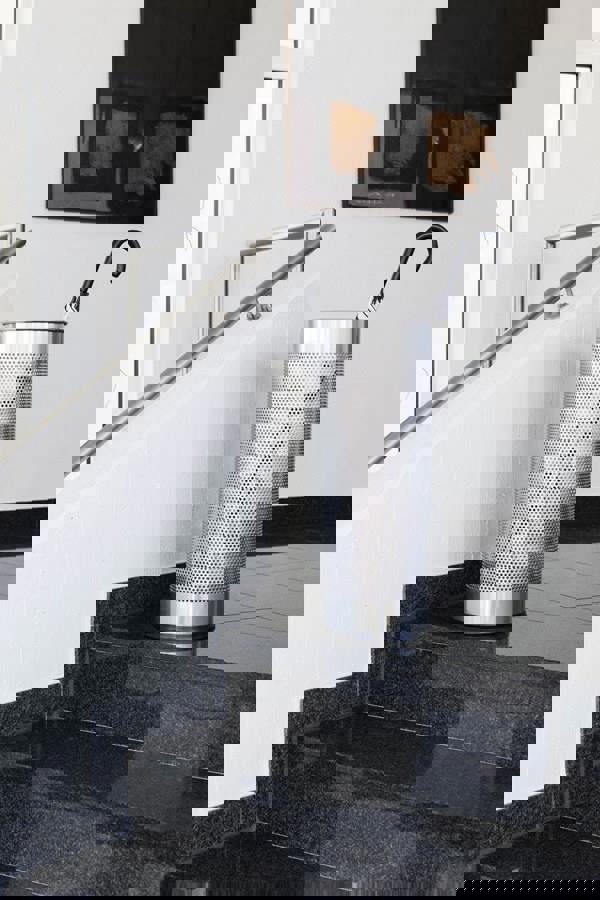 Durable Modern Perforated Steel Umbrella Stand | 29 Litre Silver