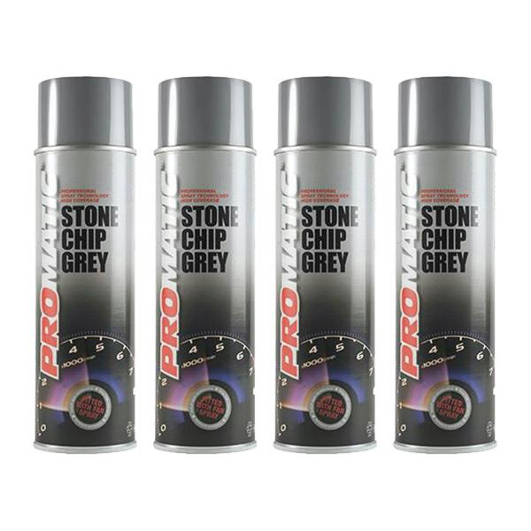Promatic 4X Promatic Stonechip Grey Spray Paint 500ml