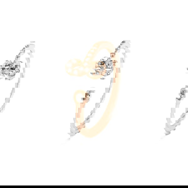 Say It With Aries Ring with CZ Stones - Rose Gold Plated