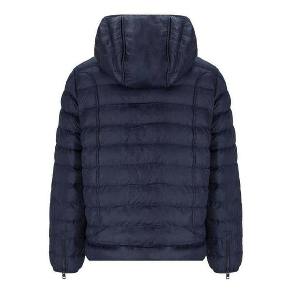 Diesel Mens Plain Hooded Jacket - Navy Blue - 