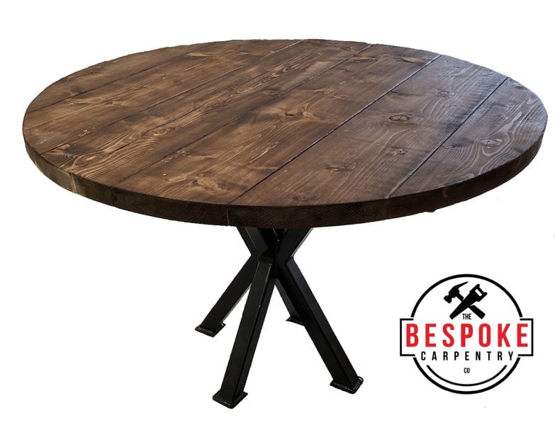 The Bespoke Carpentry Co Outdoor Round Table with Pedestal Legs