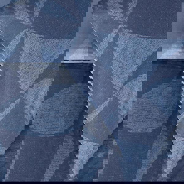 Smart Living Cutout Textured Geo Duvet Cover With Pillowcases - Blue