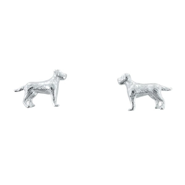 Classic Labrador Silver Stud Earrings - Reeves & Reeves