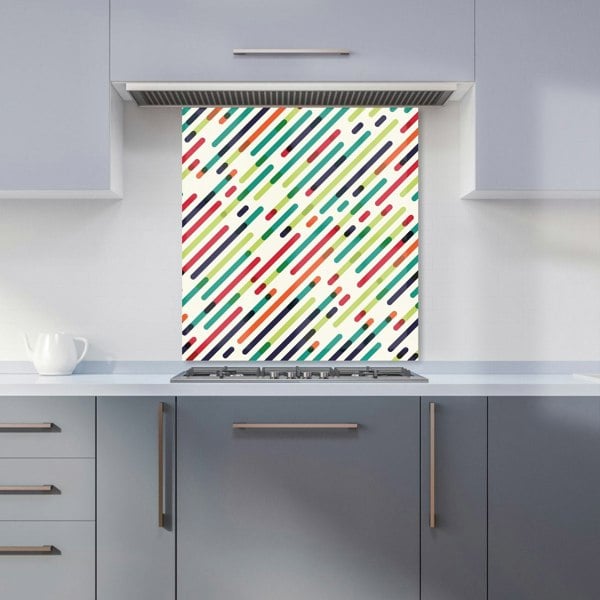 Warren Reed - Designer Coloured Diagonal Abstract Pattern Kitchen Splashback