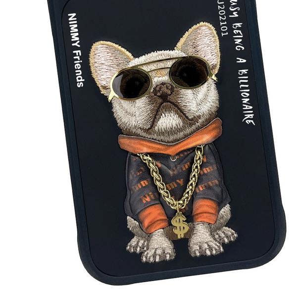 Nimmy Friends Nimmy Glasses Cool Dog Case with MagSafe for iPhone 17 Pro 6.3" Black Orange - N-YJ-IP17-PRO-01