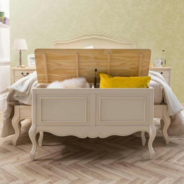 Statement Furniture Juliette Wooden Carved Blanket Box French Bedroom Storage Assembled