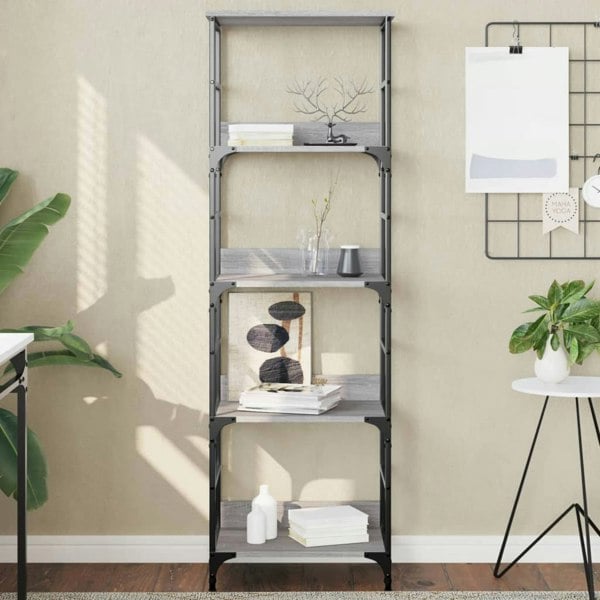 Berkfield Bookshelf Grey Sonoma 50x33x153 cm Engineered Wood