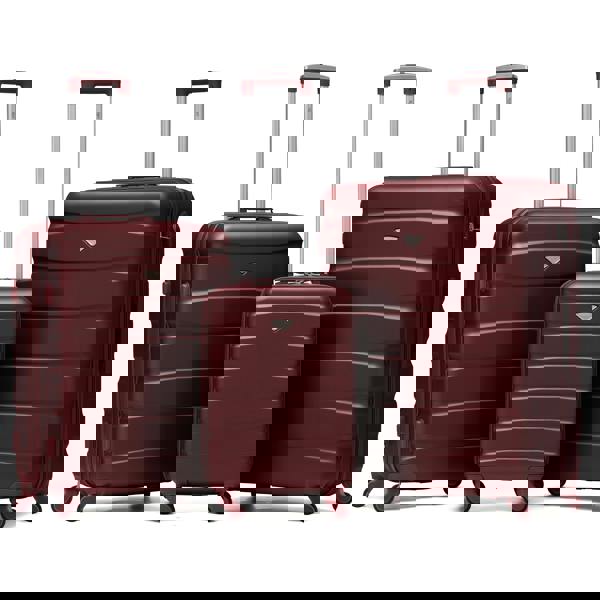 Flight Knight Set of 3 Hard Shell Suitcase Cabin & Check in Cases with TSA Lock