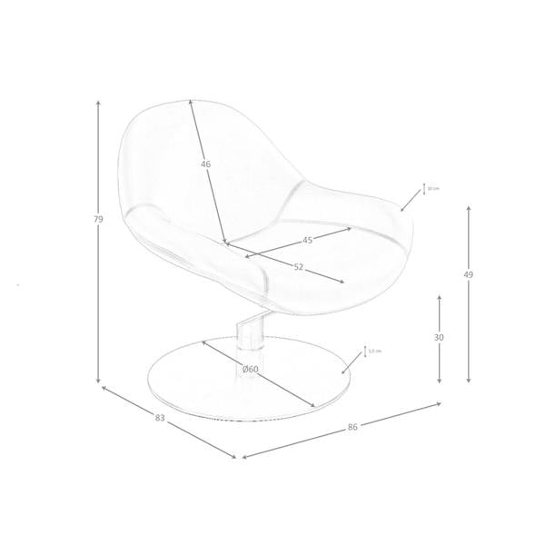 Angel Cerdá Brown Leatherette Swivel Armchair 5116