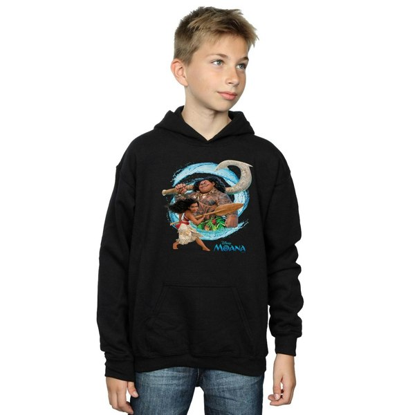 Disney Boys Moana And Maui Wave Hoodie - Black