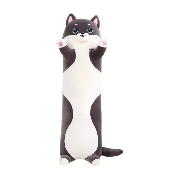 Anyhouz Anypillow Side Sleeping Body Pillow Black Lovely Husky Bed Sofa Long Pillow for Children and Adult 50CM