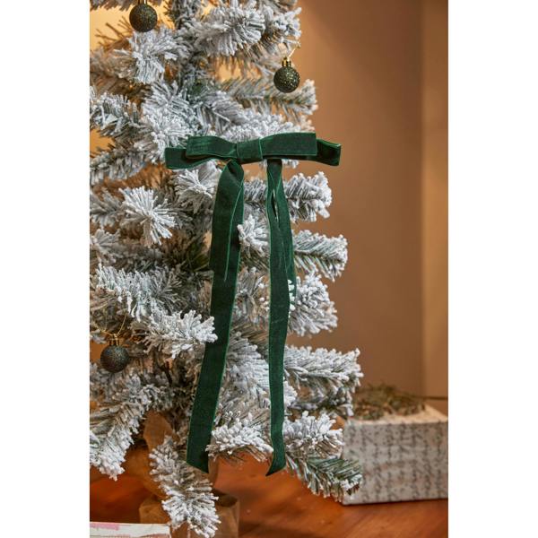 18cm LongTail Velvet Bow 8pk Emerald