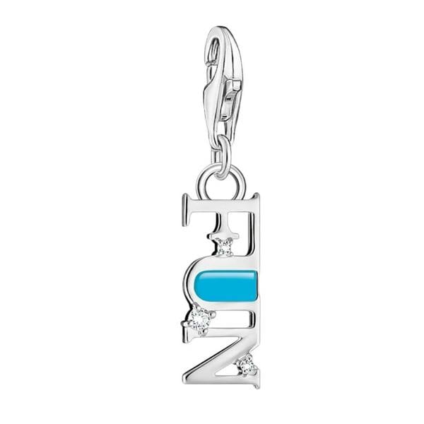 Thomas Sabo Fun Charm Pendant - Silver/Blue - 